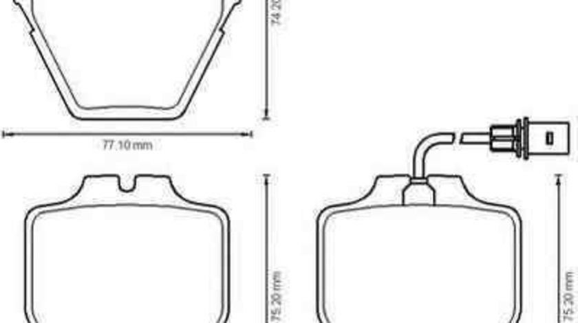 Set placute de frana AUDI A8 (4D2, 4D8) JURID 573208JC