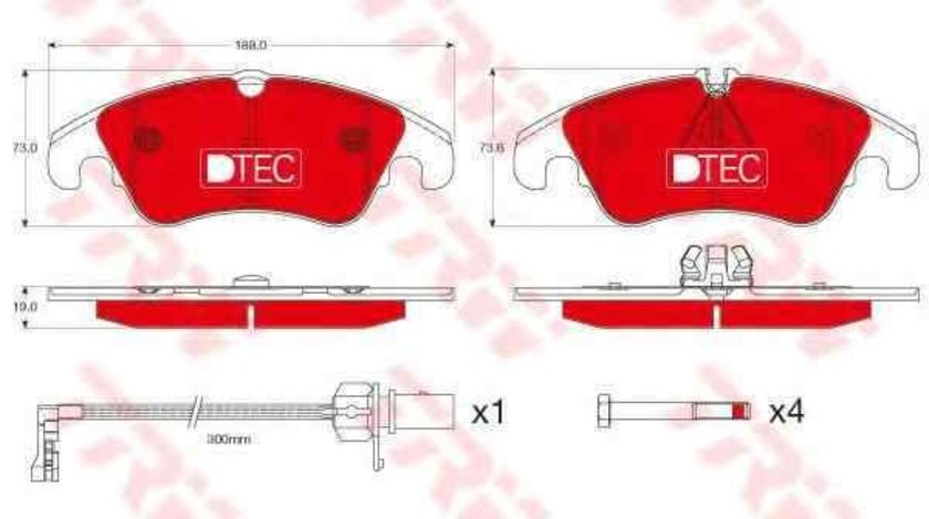 Set placute de frana AUDI (FAW) Q5 autoturism de teren, inchis (8R) TRW GDB1768DTE