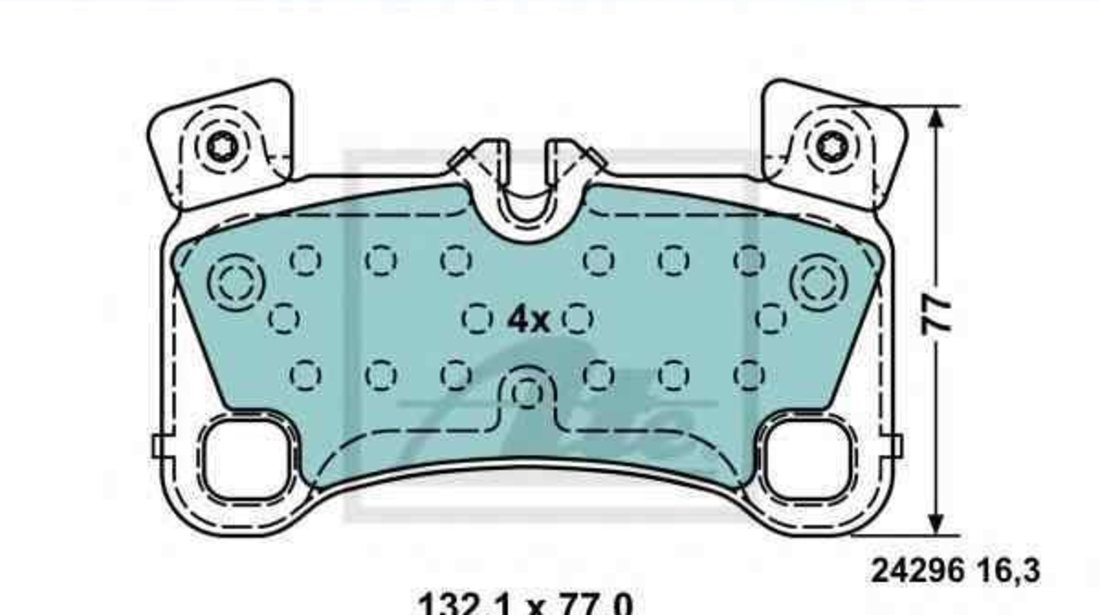 Set placute de frana AUDI Q7 (4L) ATE 13.0470-4850.2