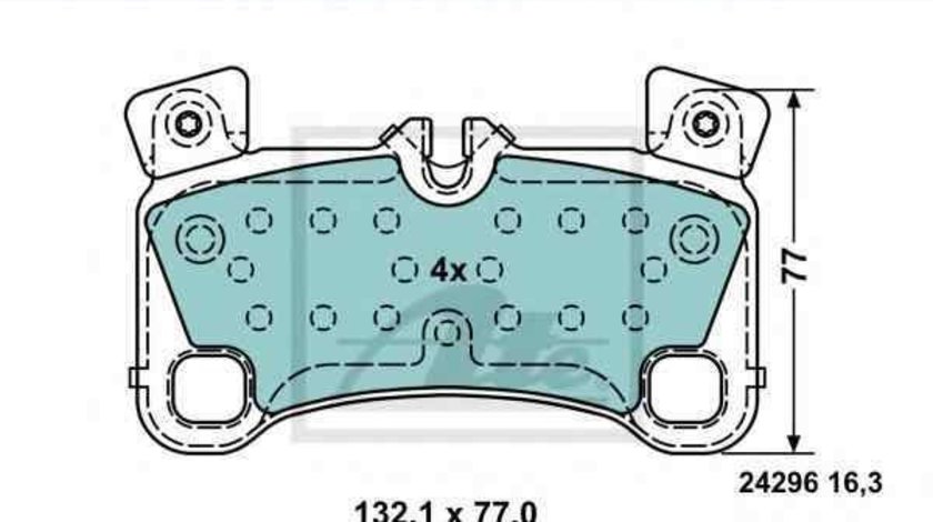 Set placute de frana AUDI Q7 (4L) ATE 13.0470-4850.2