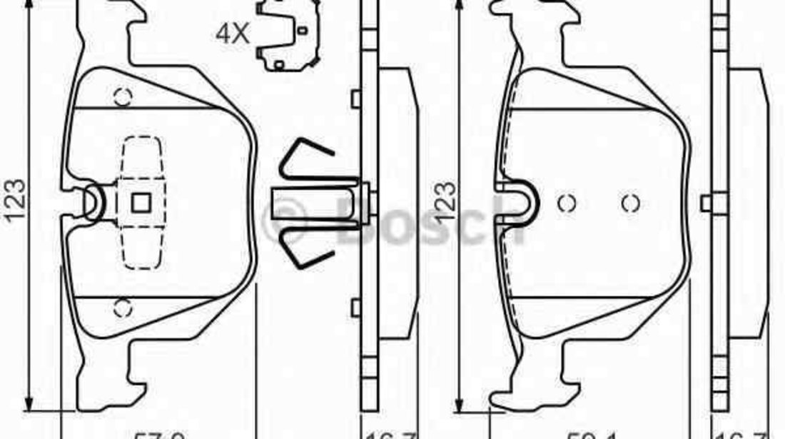 Set placute de frana BMW 3 (E90) BOSCH 0 986 494 540