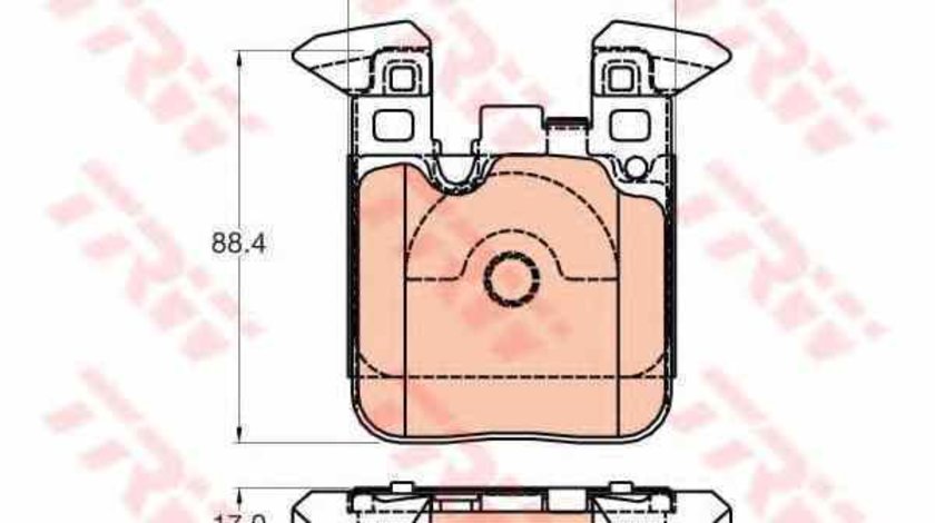 Set placute de frana BMW 3 F30 F35 F80 TRW GDB2028