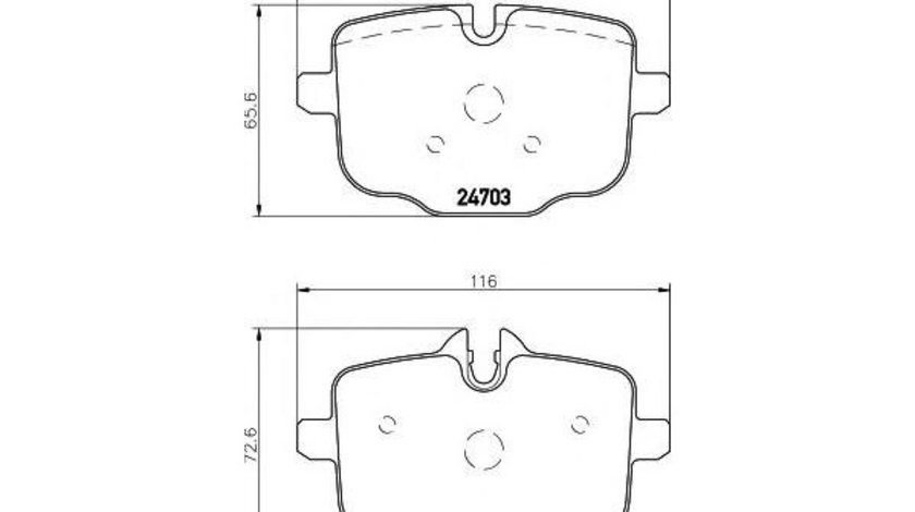 Set placute de frana BMW 5 (F10, F18) 2009-2016 #2 12416