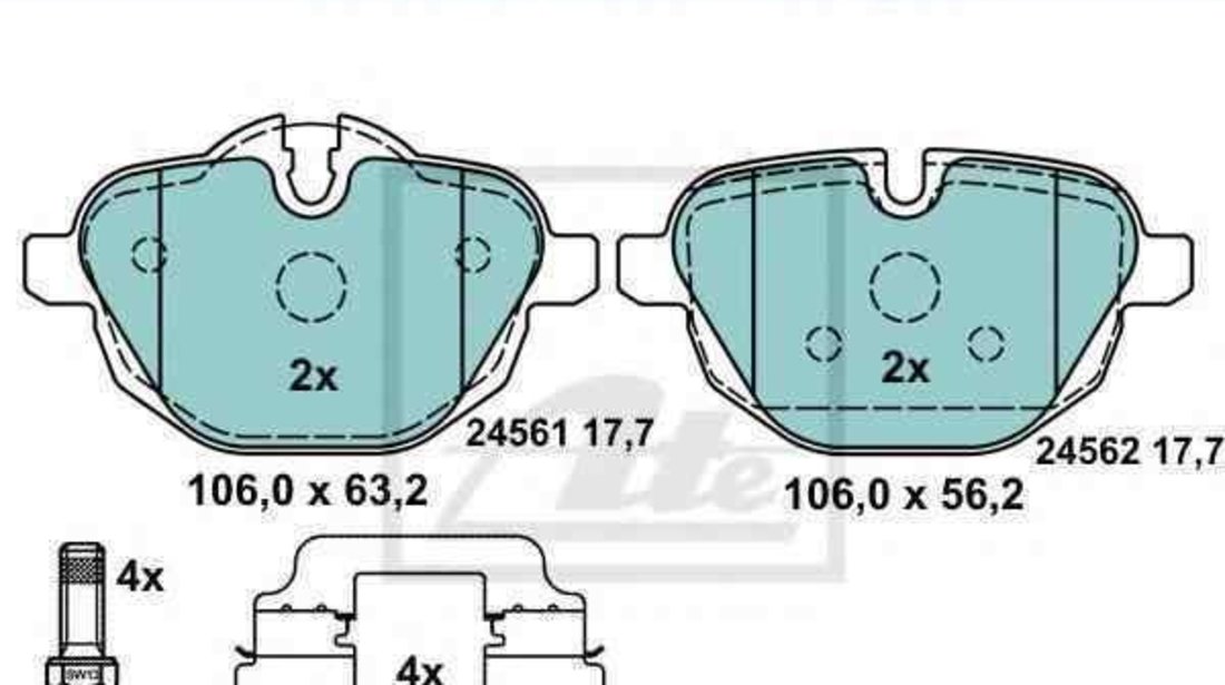 Set placute de frana BMW 5 (F10, F18) ATE 13.0470-2760.2