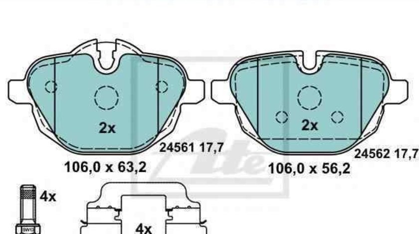 Set placute de frana BMW 5 (F10, F18) ATE 13.0470-2760.2