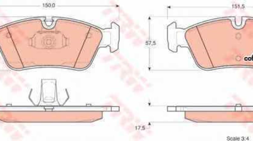 Set placute de frana BMW (BRILLIANCE) 3 SERIES (E46) TRW GDB1348