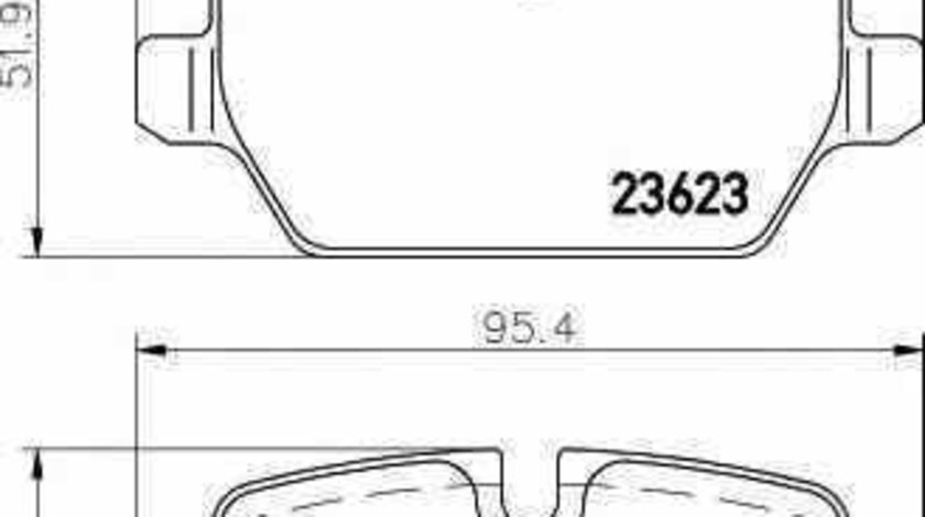 Set placute de frana BMW (BRILLIANCE) 3 SERIES (E90) HELLA 8DB 355 011-271