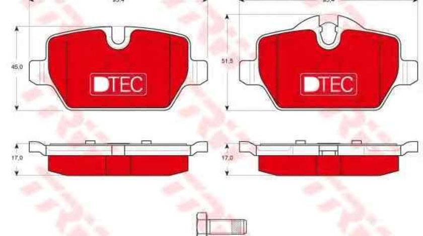 Set placute de frana BMW (BRILLIANCE) 3 SERIES (E90) TRW GDB1612DTE