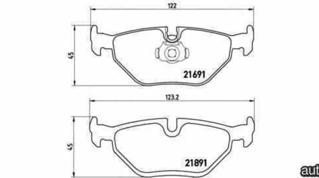 Set placute de frana BMW (BRILLIANCE) 5 SERIES (E60) BREMBO P 06 023