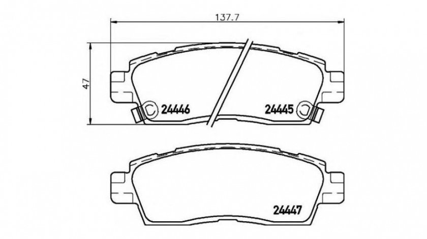 Set placute de frana Chevrolet Trailblazer (2001-2008) [KC_] #2 083802