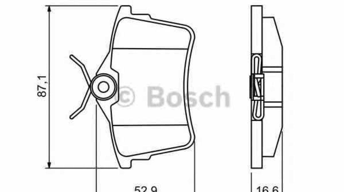 Set placute de frana CITROËN BERLINGO caroserie B9 BOSCH 0 986 494 304