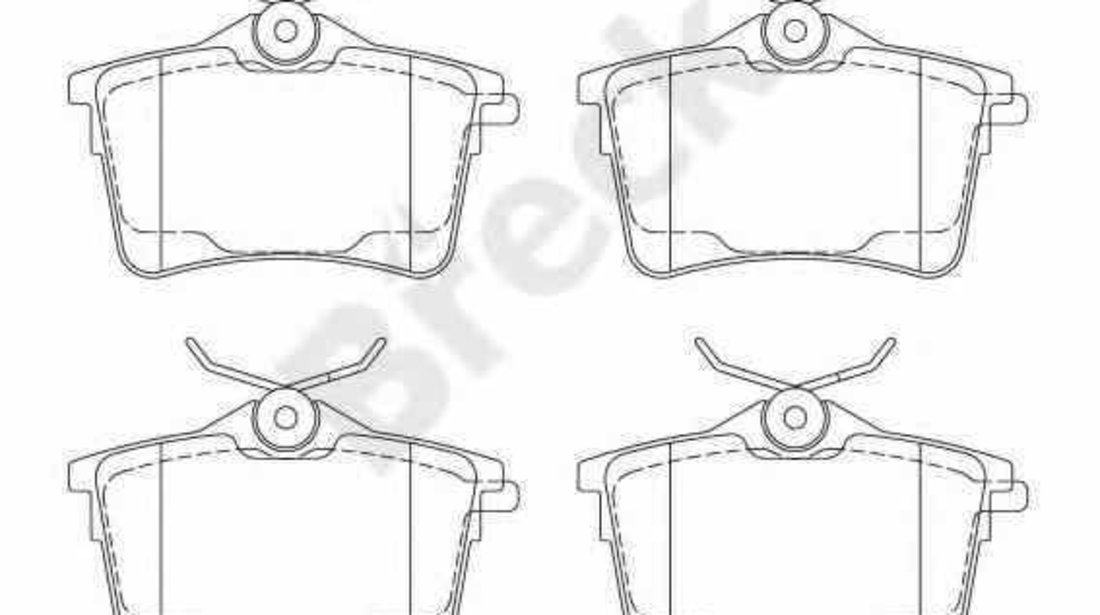 Set placute de frana CITROËN BERLINGO MF BRECK 24765 00 704 00