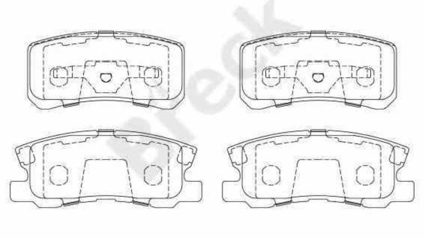 Set placute de frana CITROËN C-CROSSER ENTERPRISE BRECK 23582 00 702 00