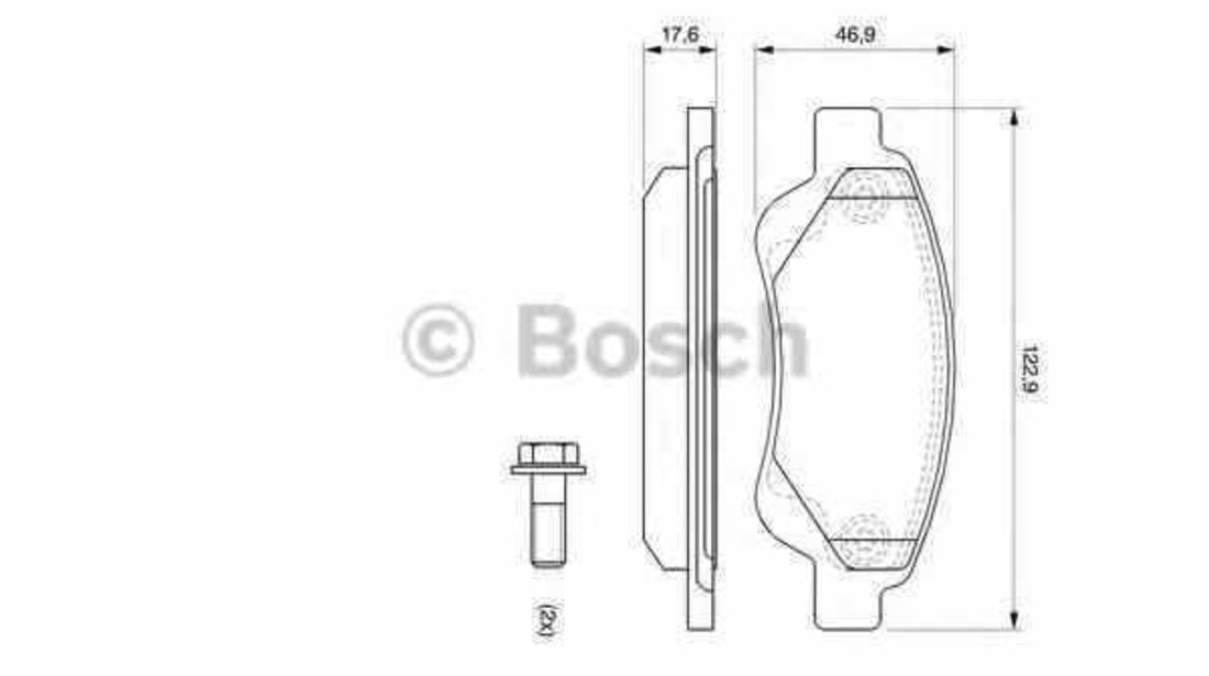 Set placute de frana CITROËN C1 PM PN BOSCH 0 986 494 065