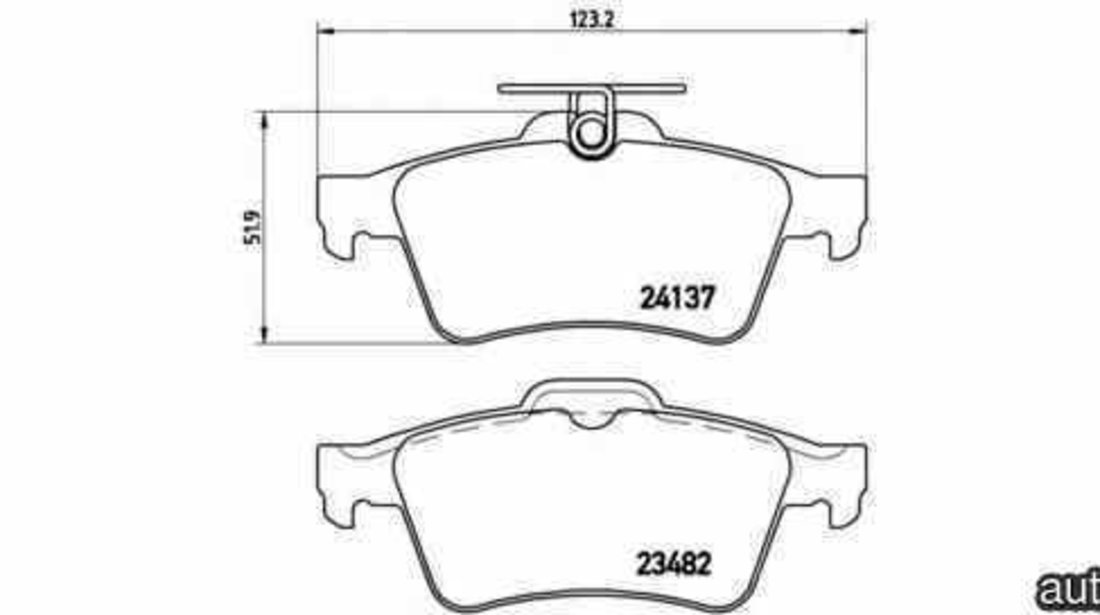 Set placute de frana CITROËN C5 III Break TD BREMBO P 59 042