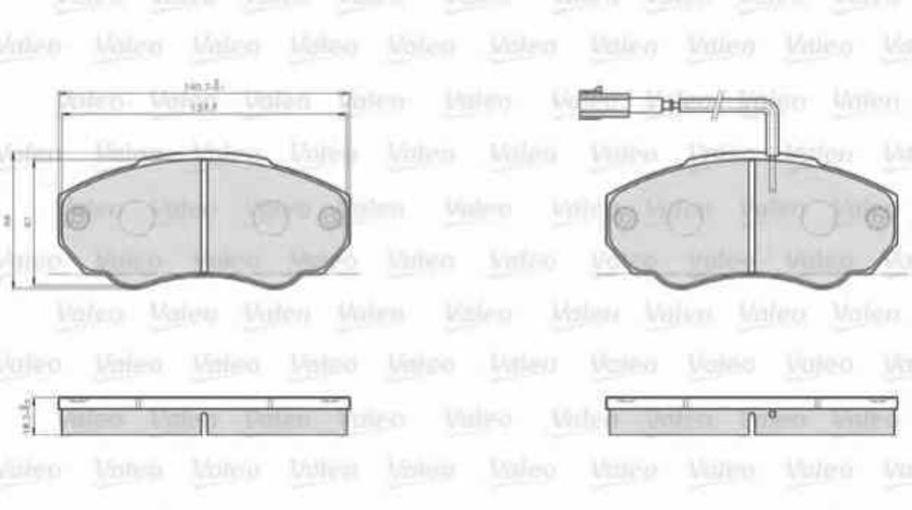 Set placute de frana CITROËN JUMPER bus 244 Z VALEO 872918