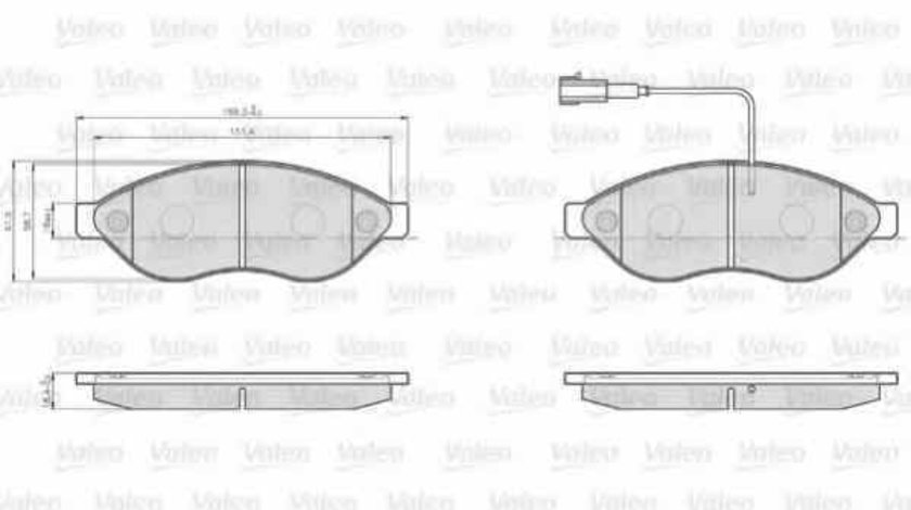 Set placute de frana CITROËN JUMPER bus VALEO 872468