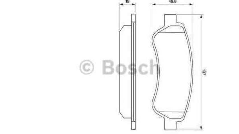 Set placute de frana CITROËN JUMPER caroserie BOSCH 0 986 494 110