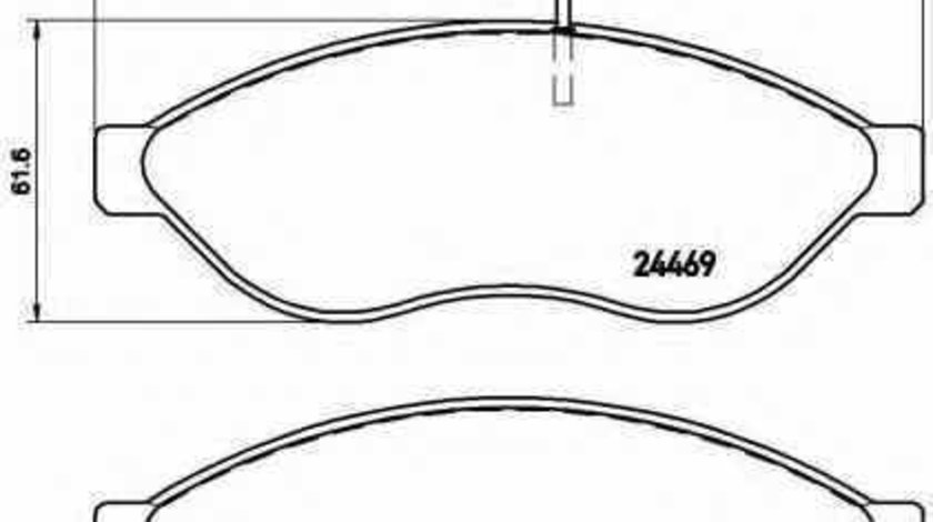 Set placute de frana CITROËN JUMPER caroserie BREMBO P 23 144