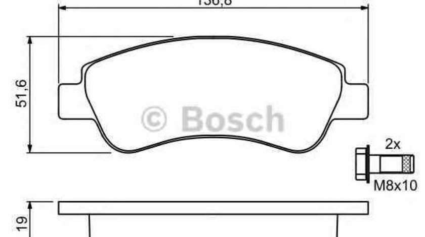 Set placute de frana CITROËN XSARA caroserie BOSCH 0 986 494 027
