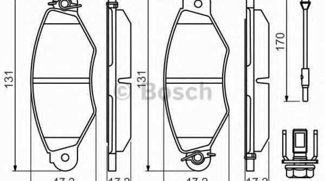 Set placute de frana CITROËN XSARA N1 BOSCH 0 986 494 507