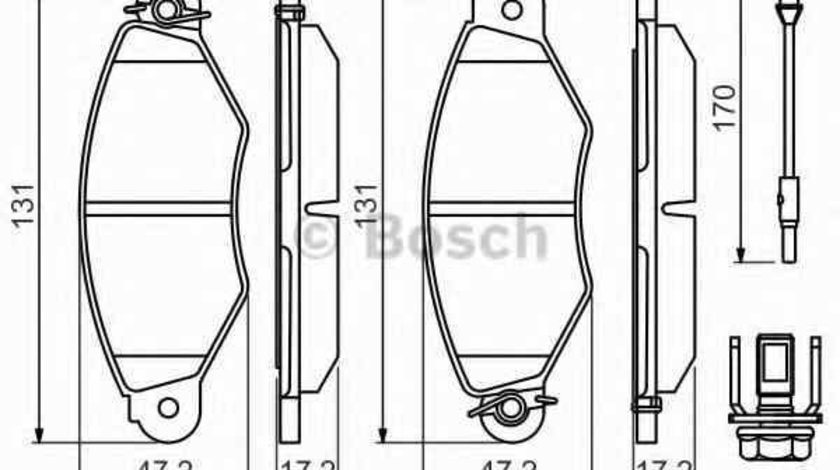 Set placute de frana CITROËN XSARA N1 BOSCH 0 986 494 507