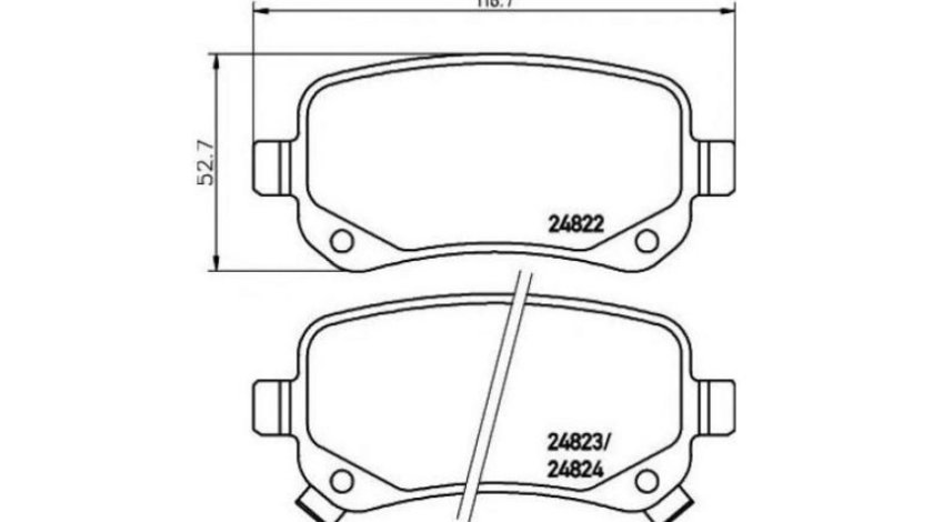 Set placute de frana Dodge GRAND CARAVAN 2007-2016 #2 00K68159138AA