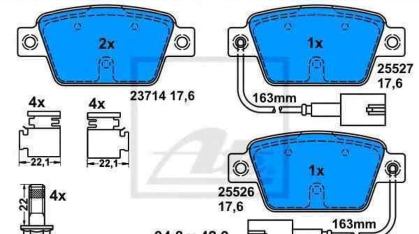 Set placute de frana FIAT BRAVO II (198) ATE 13.0460-3861.2