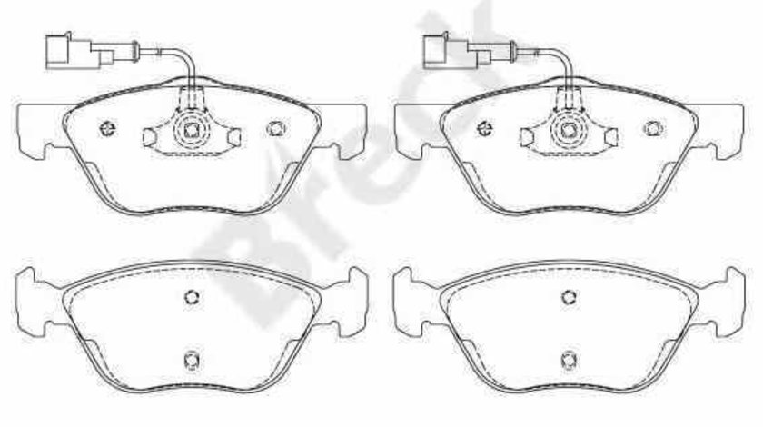 Set placute de frana FIAT COUPE FA/175 BRECK 21636 00 701 10