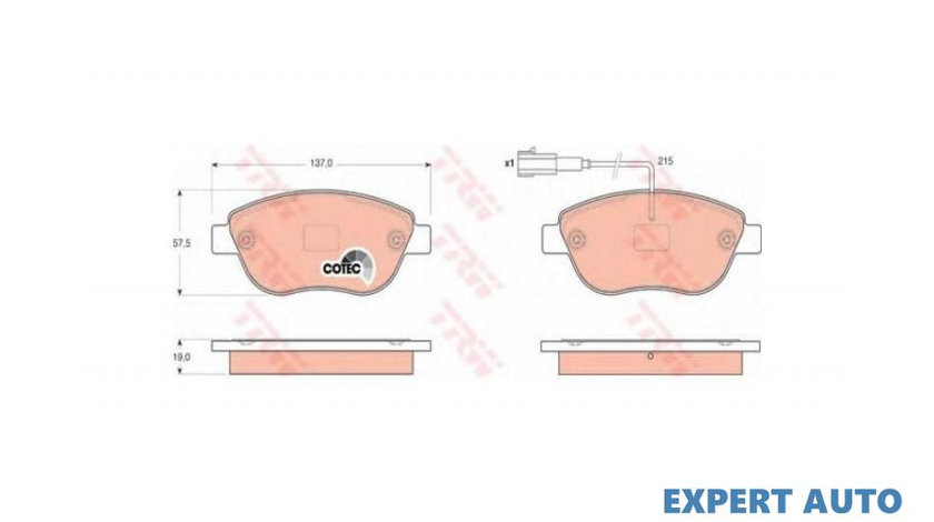 Set placute de frana Fiat DOBLO Cargo (223) 2000-2016 #3 0252370918PD