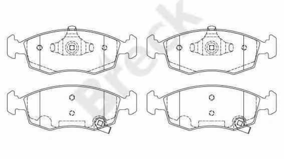 Set placute de frana FIAT PANDA 519 319 BRECK 25323 00 702 10