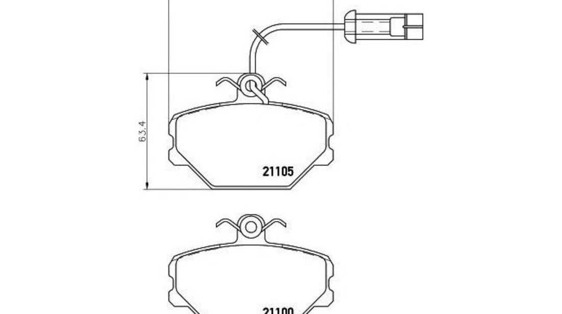 Set placute de frana Fiat TIPO (160) 1987-1995 #2 026402