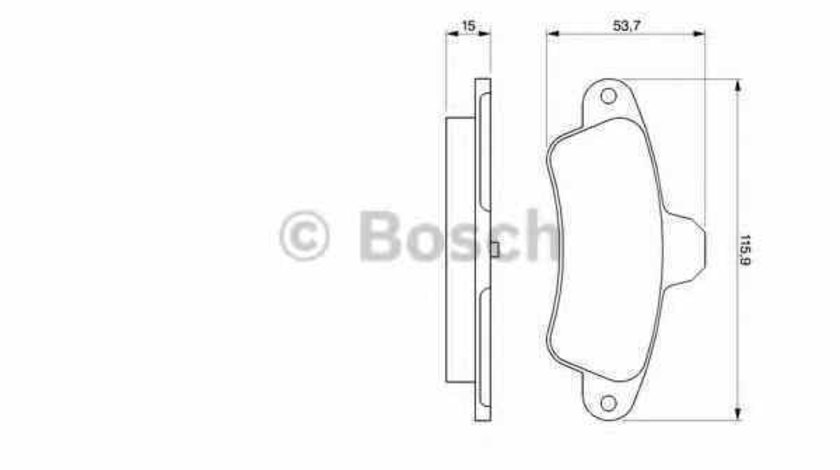 Set placute de frana FORD AUSTRALIA COUGAR cupe SW SX BOSCH 0 986 424 277