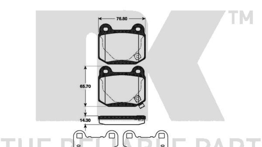 Set placute de frana,frana de parcare cu disc (221511 NK)