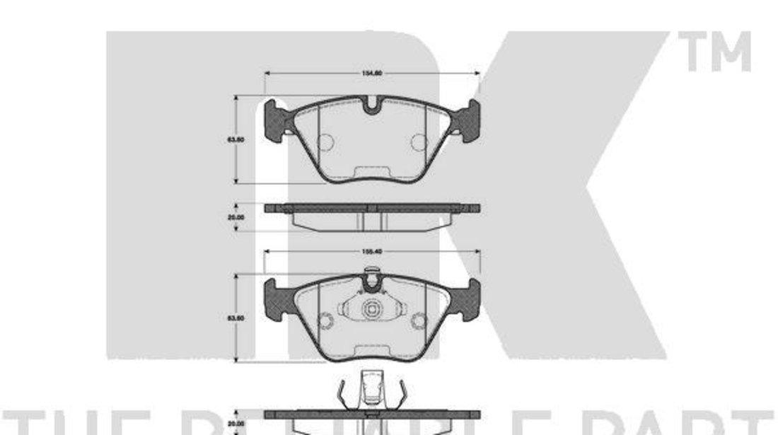 Set placute de frana,frana de parcare cu disc (221523 NK)