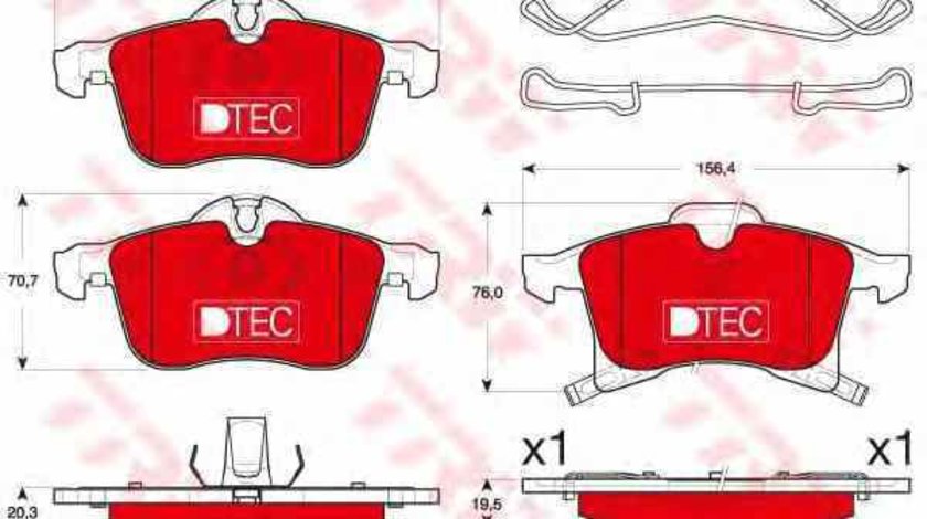 Set placute de frana HOLDEN ASTRA Cabriolet TS TRW GDB1668DTE