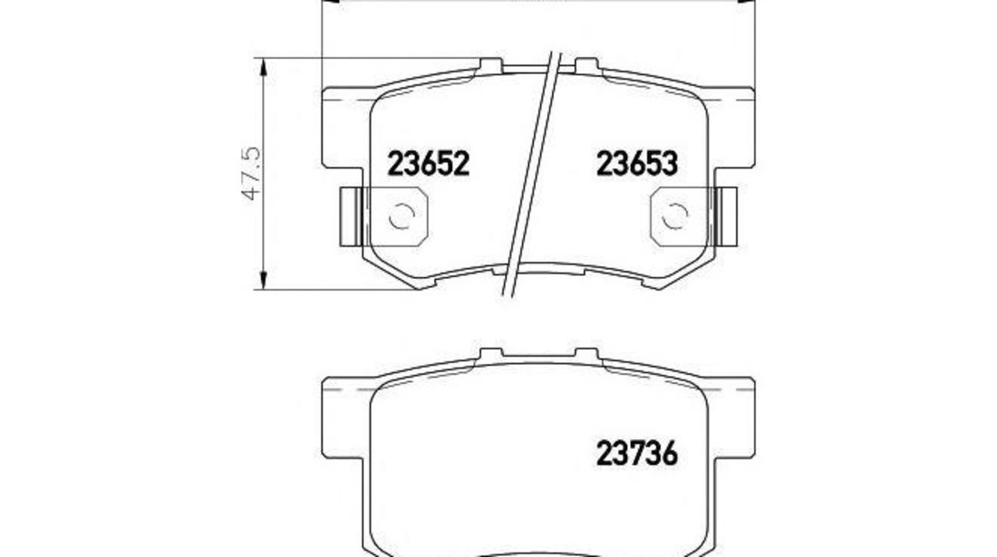 Set placute de frana Honda CR-V Mk II (RD_) 2001-2006 #2 032502