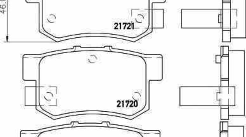 Set placute de frana HONDA (GAC) ACCORD VII TEXTAR 2171901