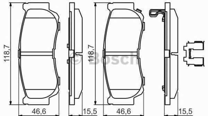 Set placute de frana HYUNDAI H-1 caroserie BOSCH 0 986 494 628