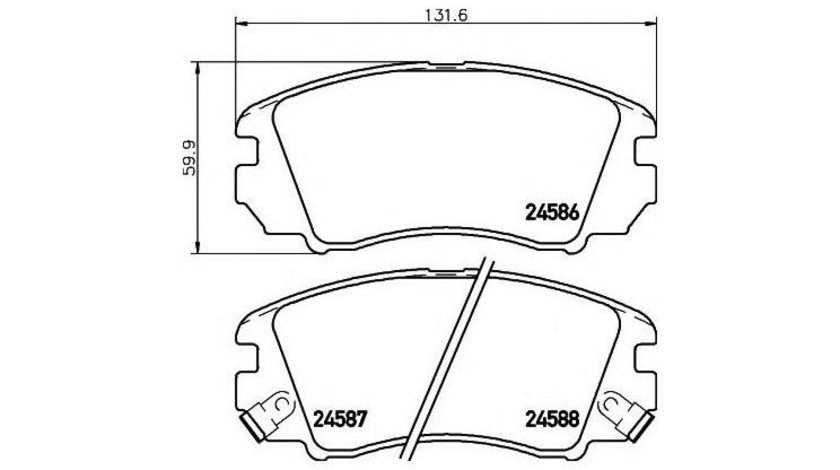 Set placute de frana Hyundai SONATA V (NF) 2005-2010 #2 0986424815