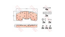 Set placute de frana MAN TGM 2005-2016 #3 00042107...