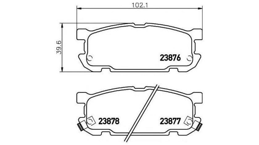 Set placute de frana Mazda MX-5 Mk II (NB) 1998-2005 #2 085302