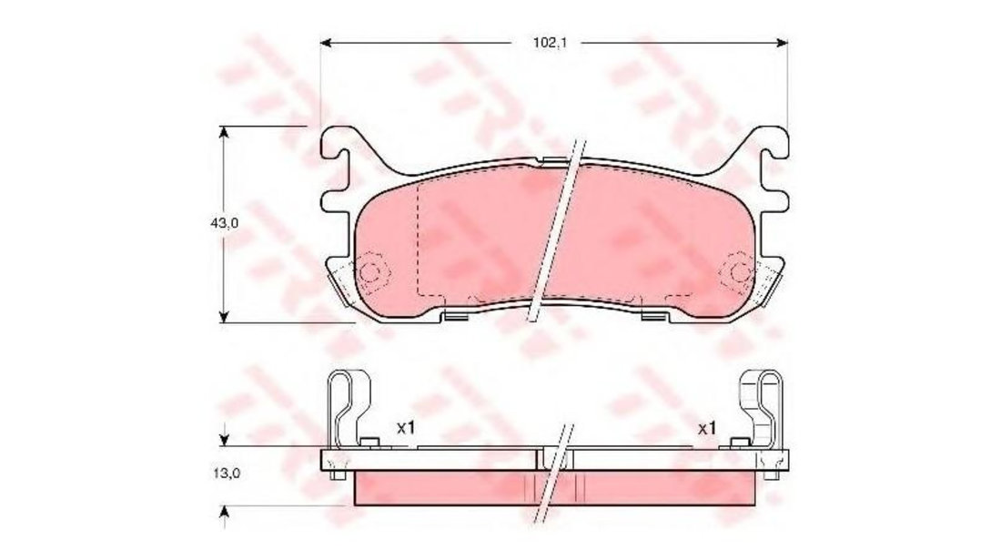 Set placute de frana Mazda MX-5 (NA) 1989-1998 #2 0252338713W