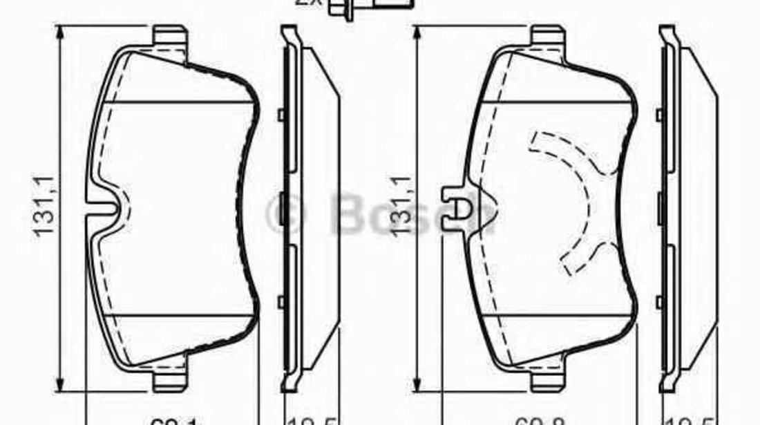 Set placute de frana MERCEDES-BENZ C-CLASS T-Model S203 BOSCH 0 986 424 517