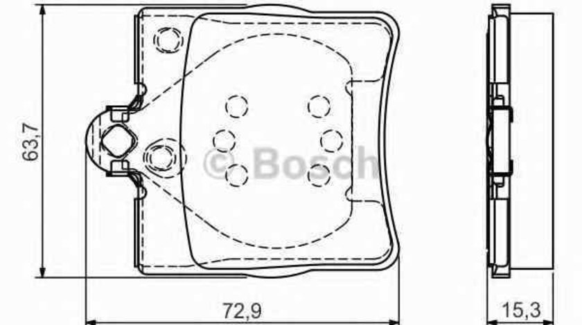 Set placute de frana MERCEDES-BENZ C-CLASS W203 BOSCH 0 986 495 080