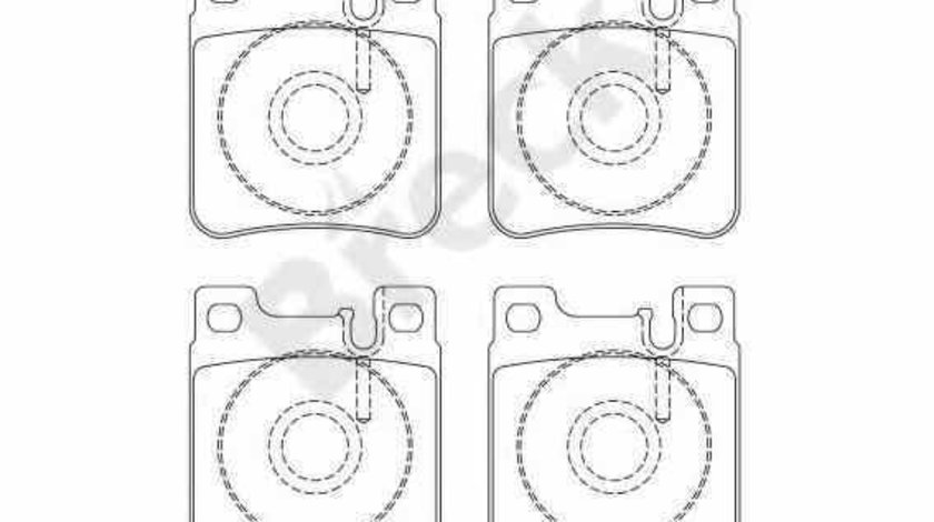 Set placute de frana MERCEDES-BENZ S-CLASS W140 BRECK 21305 00 704 20