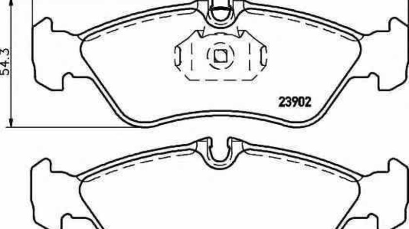 Set placute de frana MERCEDES-BENZ SPRINTER 3-t caroserie 903 HELLA 8DB 355 014-401