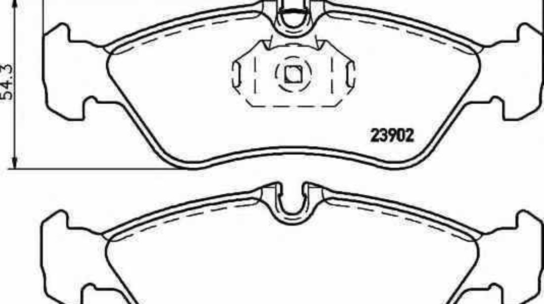 Set placute de frana MERCEDES-BENZ SPRINTER CLASSIC 35-t caroserie 909 HELLA 8DB 355 014-401