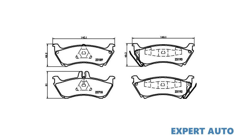 Set placute de frana Mercedes M-CLASS (W163) 1998-2005 #2 0252319017