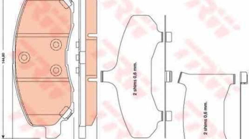 Set placute de frana MITSUBISHI ASX Van GAW TRW GDB4142